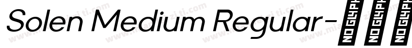 Solen Medium Regular字体转换